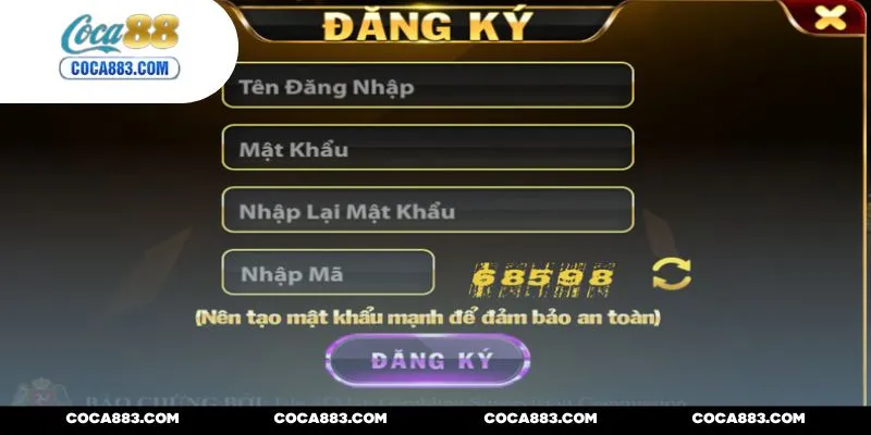 Điền mật mã dễ nhớ, đúng quy tắc